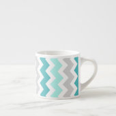 Tasse grise turquoise de café express de motif de (Droite)