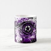 Tasse grunge pourpre d'étoile (Centre)
