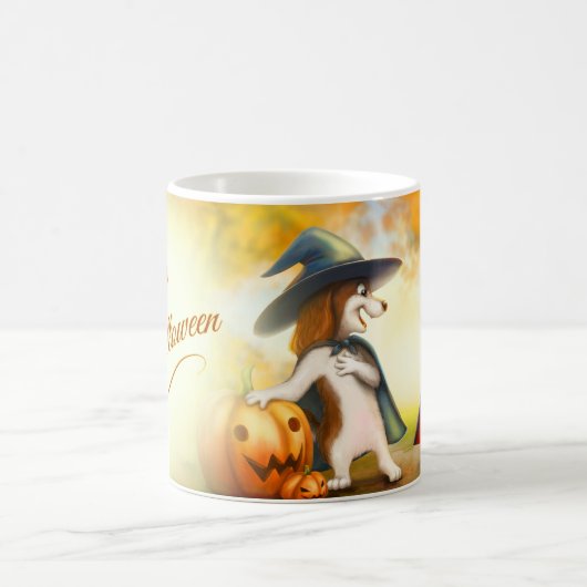 Tasse Halloween avec des animaux mignons (Centre)