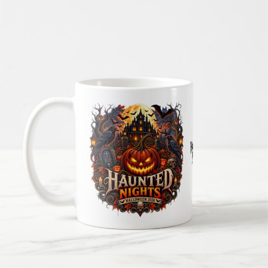 Tasse Halloween Nuits Hantées – Fête Citrouille Ef (Gauche)