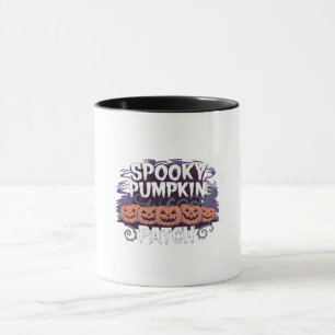 Tasse Halloween Patch de Citrouille Effrayante