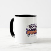 Tasse Halloween Patch de Citrouille Effrayante (Devant gauche)