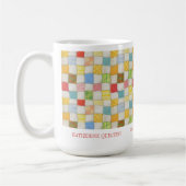Tasse haute blanche ID professionnelle CRAZY QUILT (Gauche)