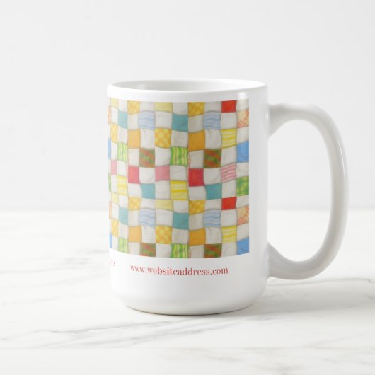 Tasse haute blanche ID professionnelle CRAZY QUILT (Droite)