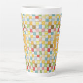 Tasse haute Latte CRAZY QUILT + Texte / Or (Devant)