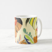 Tasse hawaïenne de poster vintage de fille (Devant droit)