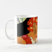 Tasse hawaïenne de poster vintage de fille (Gauche)