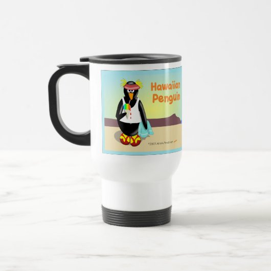 Tasse hawaïenne de voyage de pingouin (Gauche)