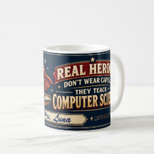 Tasse Héros Enseignant Informatique, Cadeau de Rem