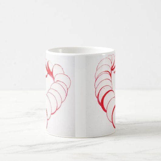 Tasse Herz aus Radieschenscheiben Koffiemok (Center)