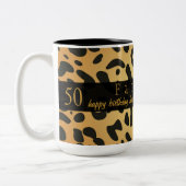 Tasse heureuse d'anniversaire de poster de animal (Gauche)