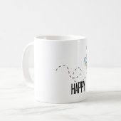 Tasse heureuse de "abeille" pour l'amant de café (Devant gauche)
