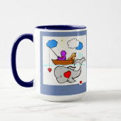 Tasse heureuse de baleine d'art de coeur (Gauche)