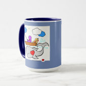 Tasse heureuse de baleine d'art de coeur (Devant gauche)