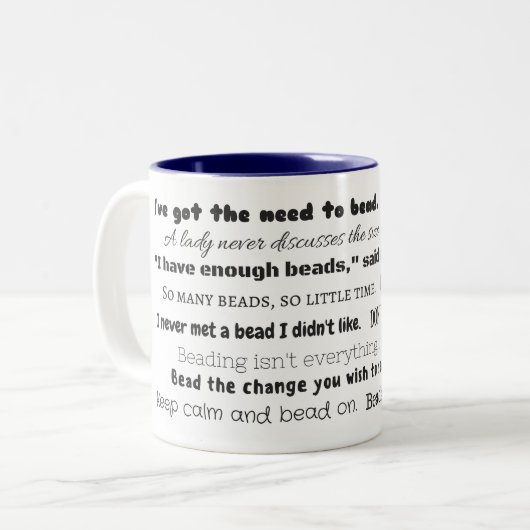 Tasse heureuse de Beader, toutes les meilleures (Devant gauche)
