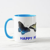 Tasse heureuse de cadeau de papillon du jour de (Gauche)