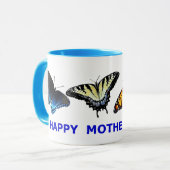 Tasse heureuse de cadeau de papillon du jour de (Devant gauche)