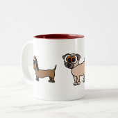 Tasse heureuse de chiots (Devant gauche)