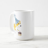 Tasse heureuse de corgi de B'Day (Devant gauche)