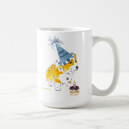 Tasse heureuse de corgi de B'Day (Droite)