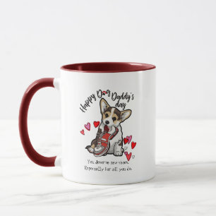 Tasse heureuse de fête des pères de votre chien de