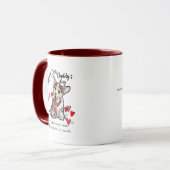 Tasse heureuse de fête des pères de votre chien de (Devant gauche)