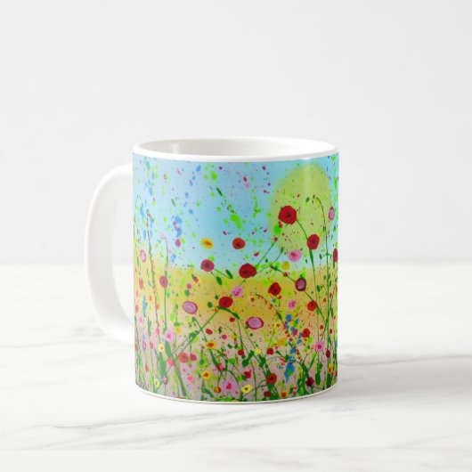 Tasse heureuse de fleurs (Devant gauche)