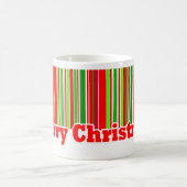 TASSE heureuse de JOYEUX NOËL de rayure (Centre)