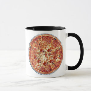 Tasse heureuse de pizza