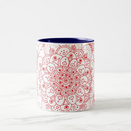 Tasse heureuse du mandala 2 (Centre)