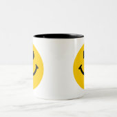 Tasse heureuse jaune de visage (Centre)