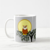 Tasse - Hibou sur branches d'arbre avec Lune (Gauche)
