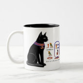 Tasse hiéroglyphique de chat égyptien (Gauche)