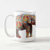 Tasse hippie d'éléphant de paix et d'amour (Gauche)