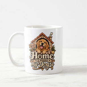 Tasse Home Is Where My Dog Is Café pour amateur
