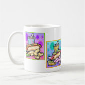 Tasse - Hot Dog Pop Art avec frites et boisson (Gauche)