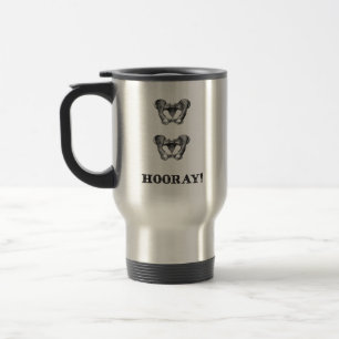Tasse hourra customisée d'anatomie de hanche de