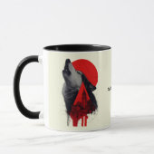 Tasse Howling Wolf Trash Polka Abstraite (Gauche)