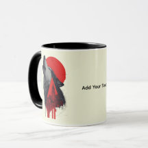 Tasse Howling Wolf Trash Polka Abstraite