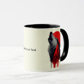 Tasse Howling Wolf Trash Polka Abstraite (Devant droit)