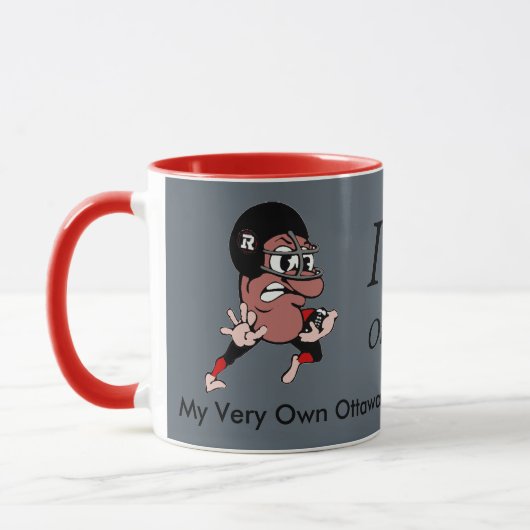 Tasse humaine de tasse de gris d'Ottawa Redblacks (Gauche)