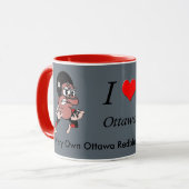Tasse humaine de tasse de gris d'Ottawa Redblacks (Devant gauche)