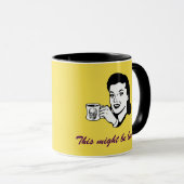 Tasse humoristique effrontée morte (Devant droit)