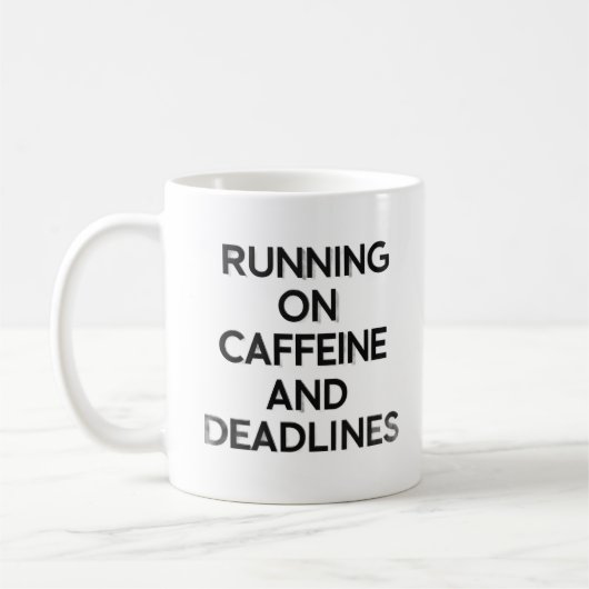 Tasse Hustle Caféine & Échéances (Gauche)