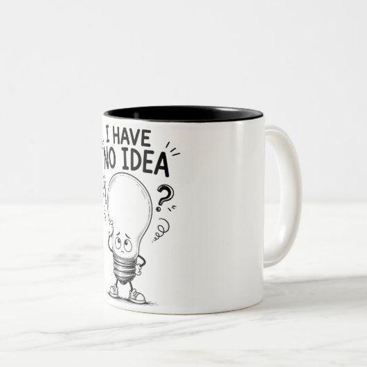 Tasse I Have No Idea Funny Light Bulb Mug (Devant droit)