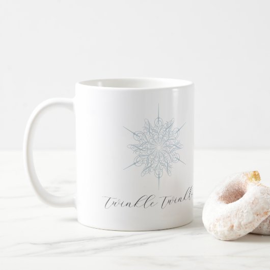 Tasse Ice Blue Snowflake Twinkle Twinkle (Avec donut)