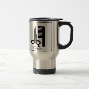 Tasse iGroom avec image de chien stylisée