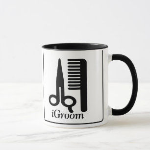 Tasse iGroom avec image de chien stylisée