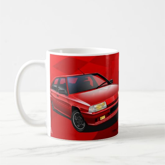 Tasse illustrée par 16V de Citroen BX GTI (Gauche)