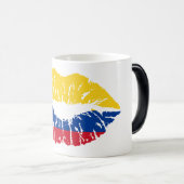 Tasse Impression du drapeau colombien avec baiser (Devant droit)